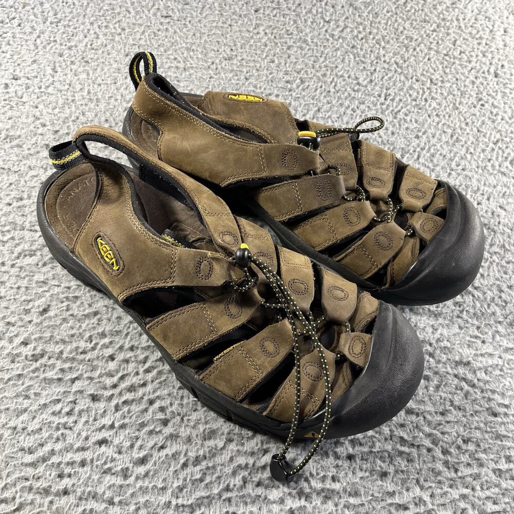 KEEN Newport Leather Sandals Mens 11 Bison Brown Waterproof Hiking Shoes 1001870